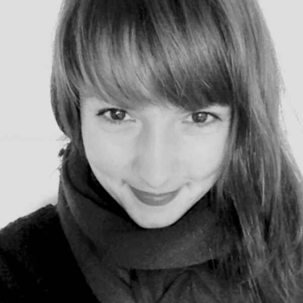 Black and white photo of a woman's face