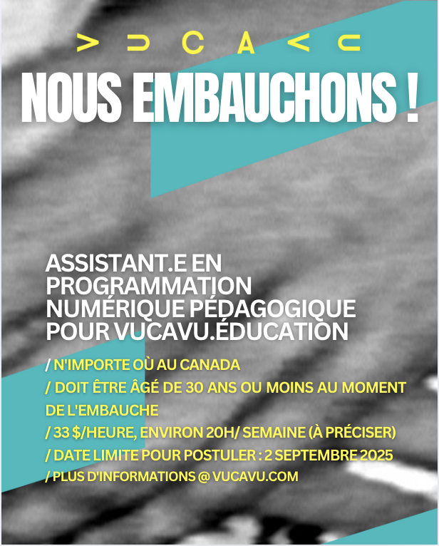 Nous embauchons: Assistant(e) en programmation nu