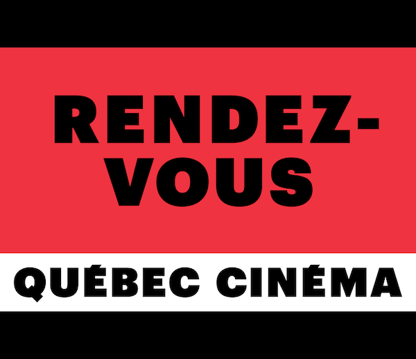 Rendez-Vous de de Québec Cinema logo in black text on red and white blocks.