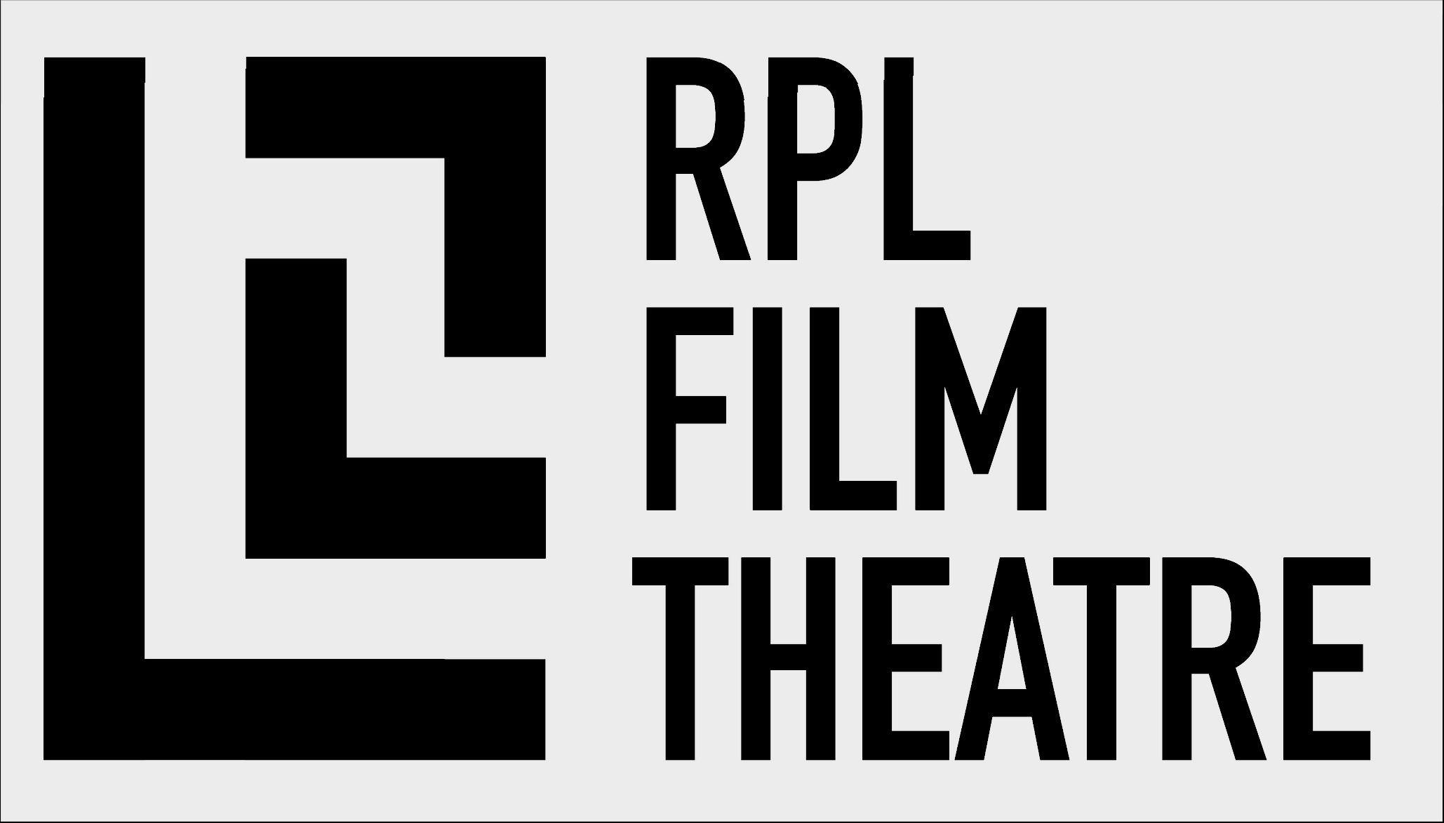 Black and white logo for Regina Public Library Film Theatre