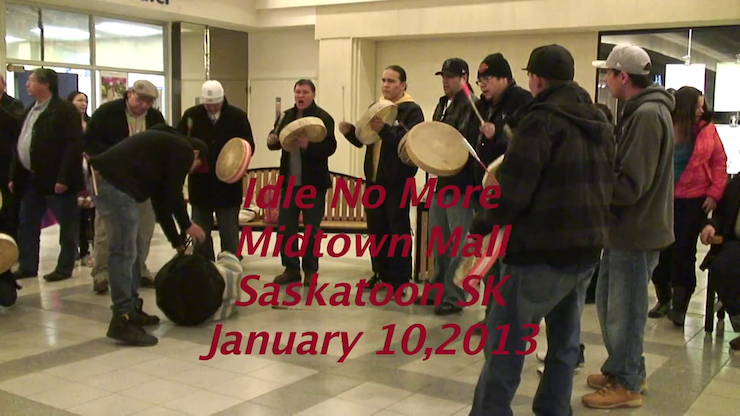 Idle No More Round Dance Midtown Mall Saskatoon SK January 10, 2013