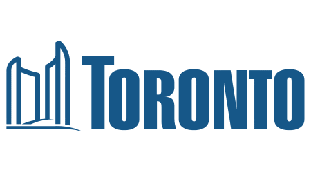 City of Toronto blue graphic logo on a white background